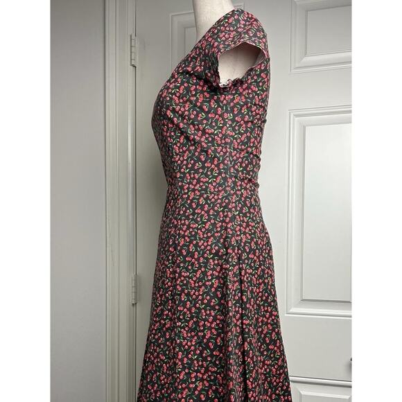 Vintage Hot Topic Morbid Threads Cherry Girl Pinup Dress Rockabilly Size S Goth - Picture 5 of 8